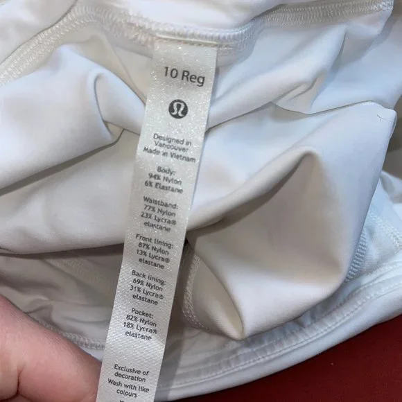 Lululemon Pace Rival Skirt White Size 10 Regular Length - Picture 6 of 6